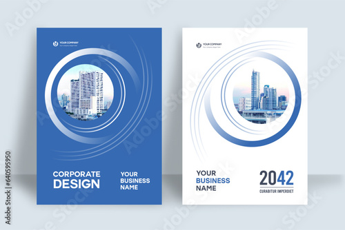City Background Business Book Cover Design Template 