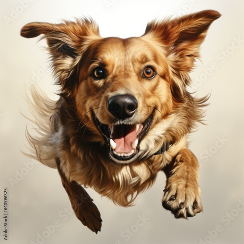 Flying dog,cocker spaniel, isolated on transparent background,