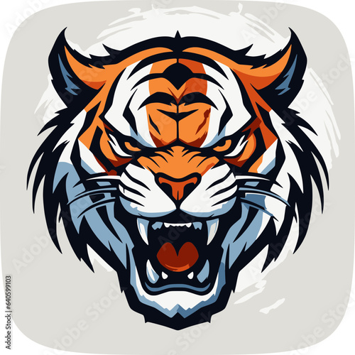 Tiger head vector mascot