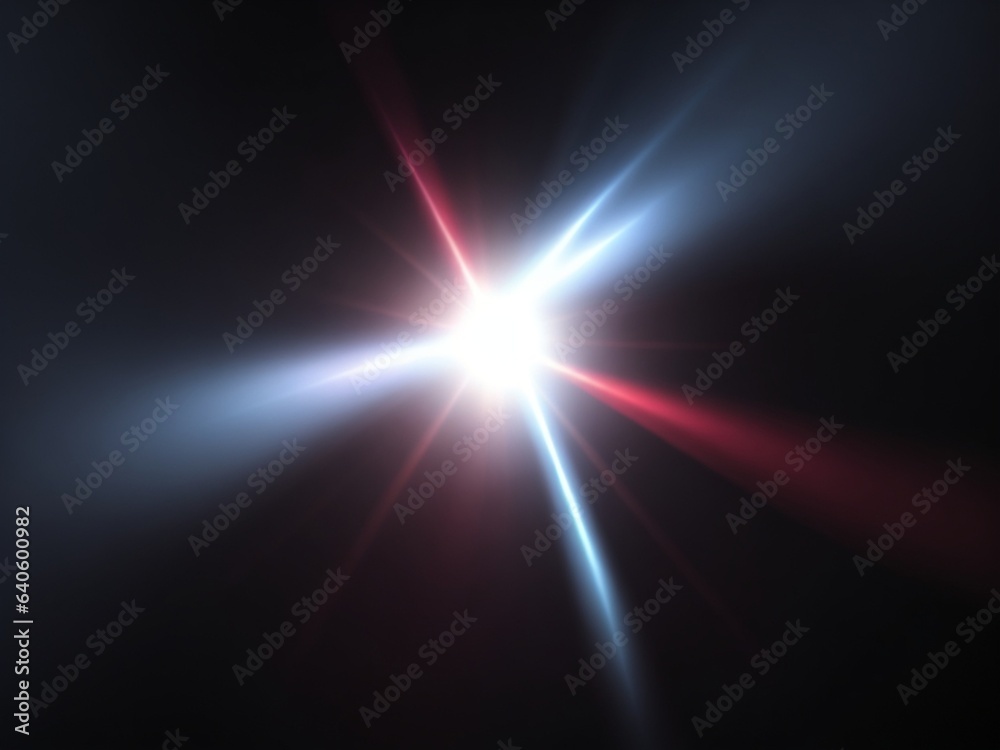 Obraz premium Colorful Lens flare light pattern black background light effect