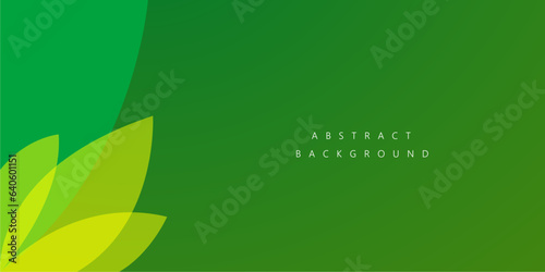 Green leaf frame color abstract background. Vector illustration 