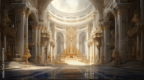 Astonishingly detailed view of a grand cathedral s interior