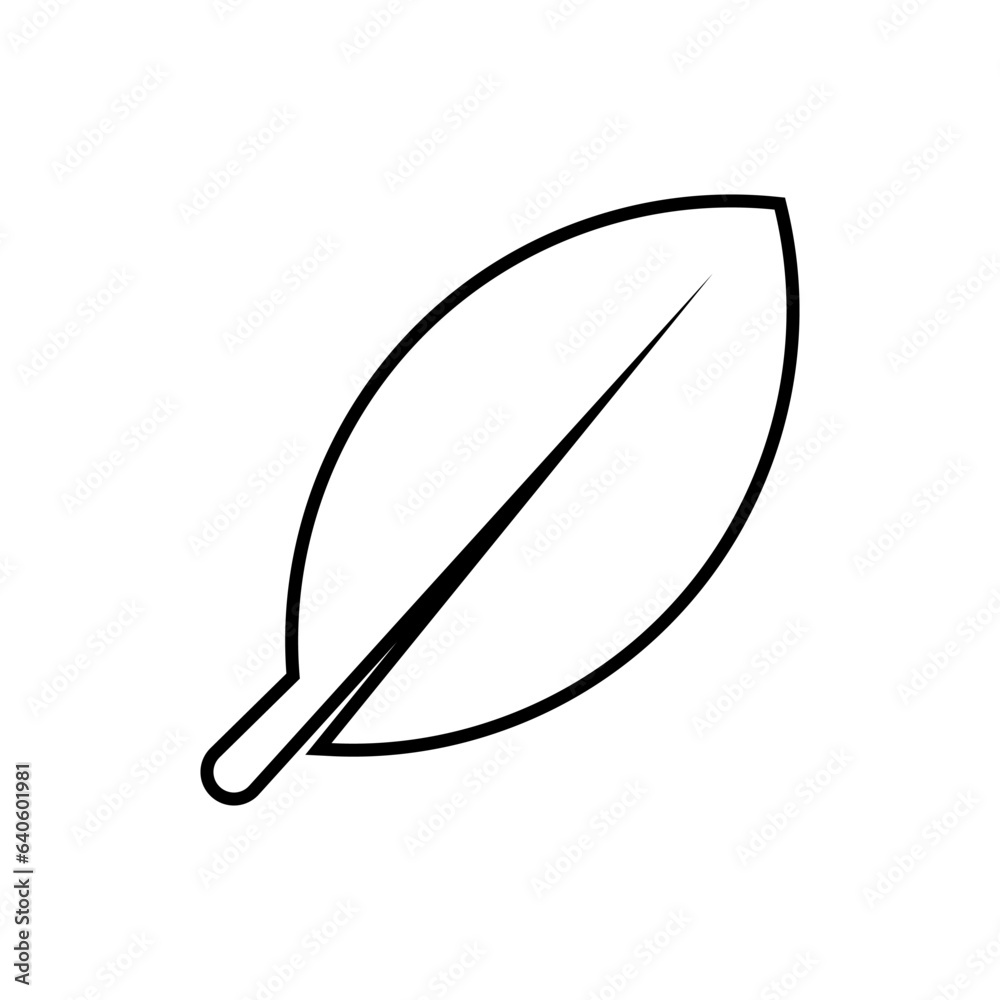 Leaf Icon Within Line Art Style. Natural, Eco Green Symbol. Leaf Icon Within Line Art Style. Natural, Eco Green Symbol.