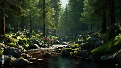Ultra-detailed capture of a tranquil forest glen
