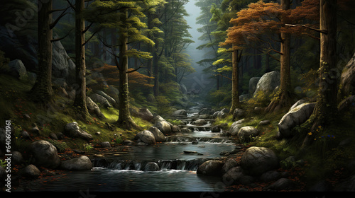 Ultra-detailed capture of a tranquil forest glen