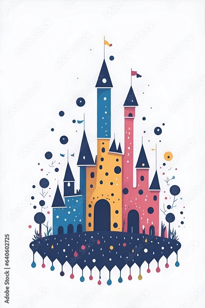 Magic castle. AI generated illustration
