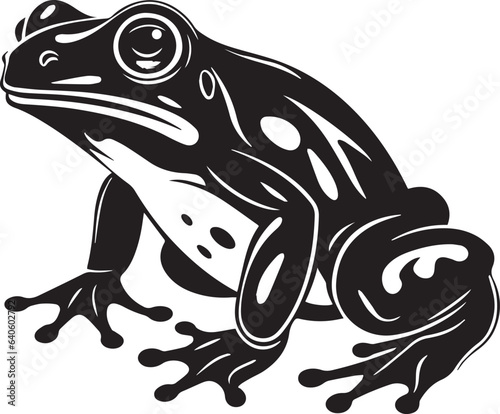 Frog icon, Frog silhouette, Frog Black logo, Vector Illustration, SVG
