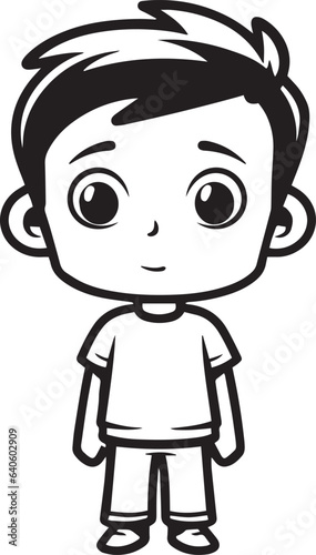 Little Boy icon, Funny cartoon kid face, Vector illustration, SVG