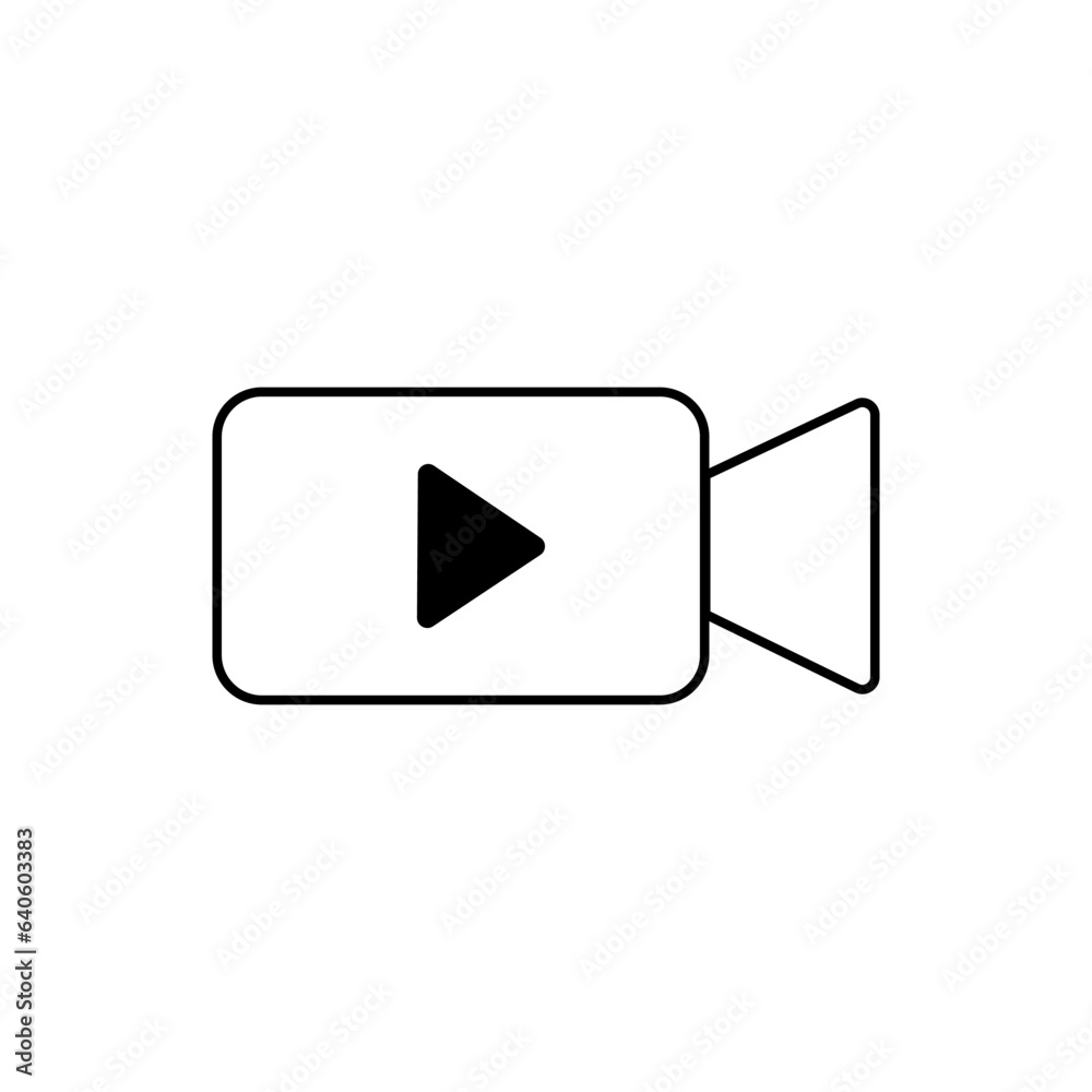 Video Icon. Cinema or Camera Symbol - Vector. Video Icon. Cinema or Camera Symbol - Vector.