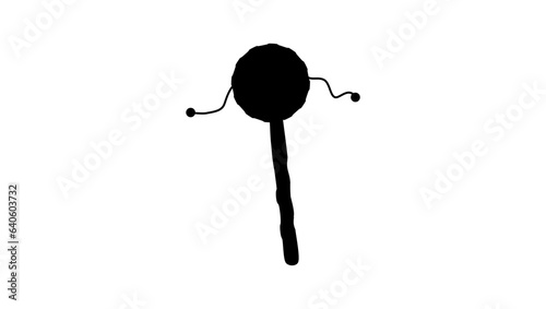chinese traditional rattle drum silhouette