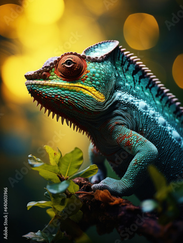 Chameleon in its Natural Habitat  Wildlife Photography  Generative AI