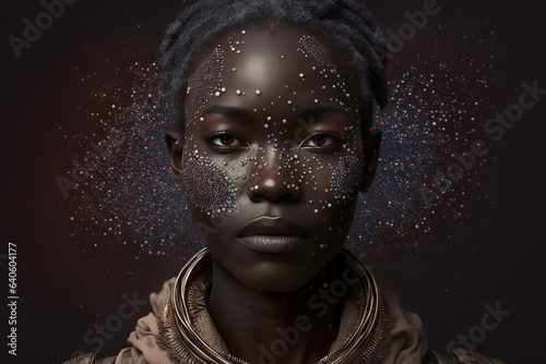 Mawo Collection · Cosmic Human Being · Multiracial · Shaman · Universe Connection · Photorealistic Illustration