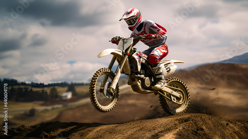 Motocross racer on the track. © forma82