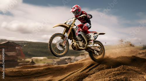 Motocross racer on the track. © forma82