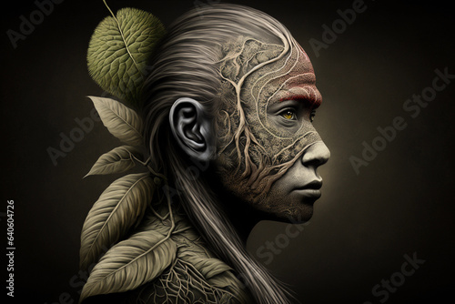 Anor Collection    Ancient Origin    Ancestors    Photo realistic Illustrations     Neanderthals and Homo sapiens in connection with nature    Archeology    Historical Origins