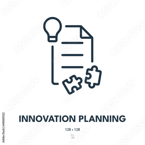 Innovation Planning Icon. Project, Start-up, Strategy. Editable Stroke. Simple Vector Icon