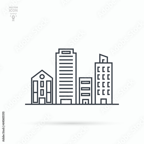 Building icon. Architectural business concept. Vector illustration.