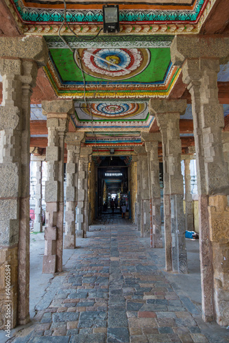  Temple interior view of Adi Kumbeswarar Temple, Kumbakonam, Tamil Nadu, India © Rahul