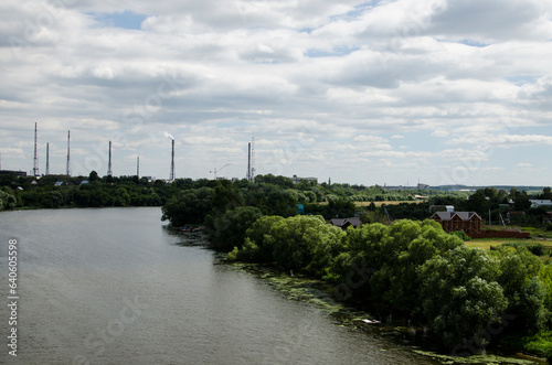 View of the Moscowriver and the city of Voskresensk photo
