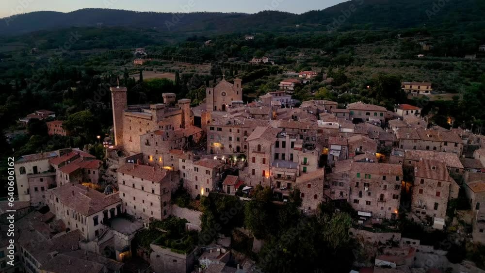 Old medieval Village of Bolsena Italy at night Old medieval Village of Bolsena Italy at night