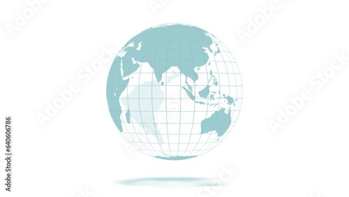 4k animation of rotating earth illustration