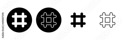 Hashtag icon set. hashtag symbol