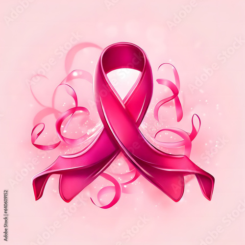 Awareness for womens breast cancer and pink ribbon campaign photo