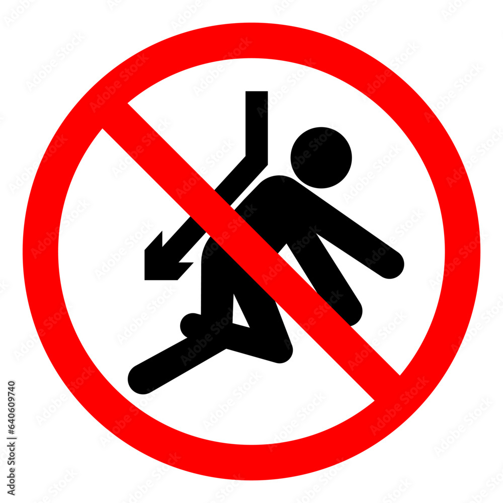 Injury Hazard Back Crush Force From Above Symbol Sign, Vector Illustration, Isolate On White Background Label .EPS10