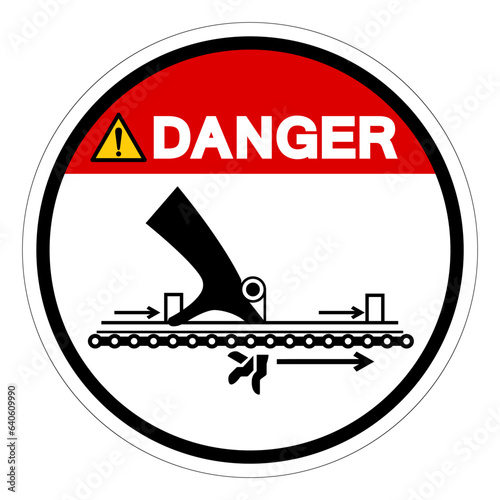 Danger Moving Part Cause Injury Hazaed Symbol Sign, Vector Illustration, Isolate On White Background Label .EPS10
