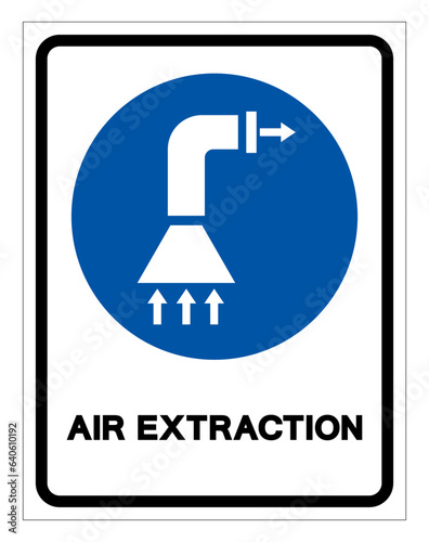 Air Extraction Symbol Sign, Vector Illustration, Isolate On White Background Label. EPS10