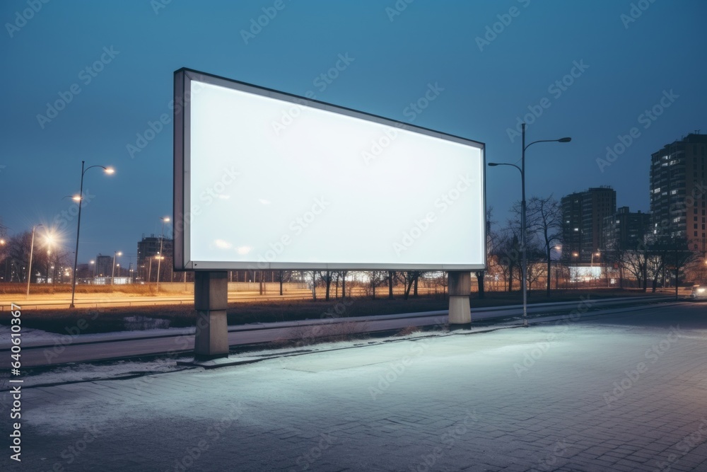 Advertising banner in the city. Mockup or copy space for text