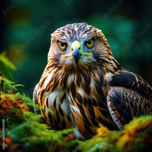 Hawk in its Natural Habitat, Wildlife Photography, Generative AI © Vig