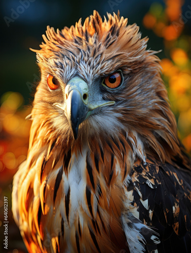 Hawk in its Natural Habitat, Wildlife Photography, Generative AI