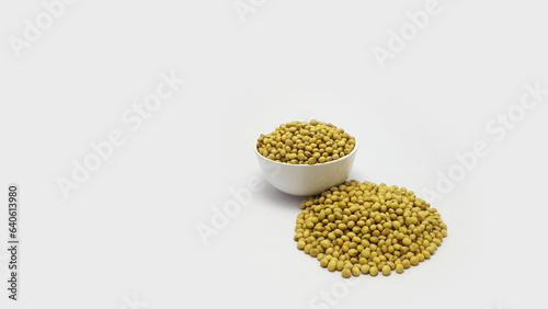 Close up of The soybean, soy bean, or soya bean