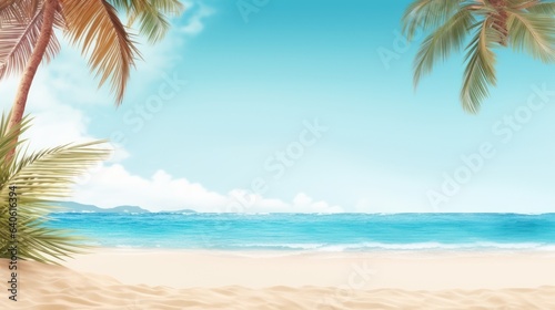 Summer Tropical Background. Seascape in summer. © Stavros
