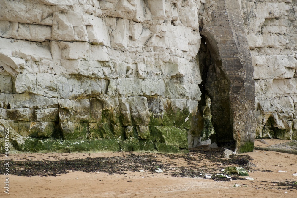 White chalk cliffs near Broadstairs