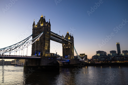 Historic Tower Bridge and the River Thames in London  United Kingdom 