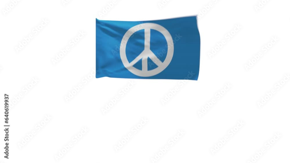 3D rendering of the Peace Flag waving in the wind. 3D rendering of the Peace Flag waving in the wind.