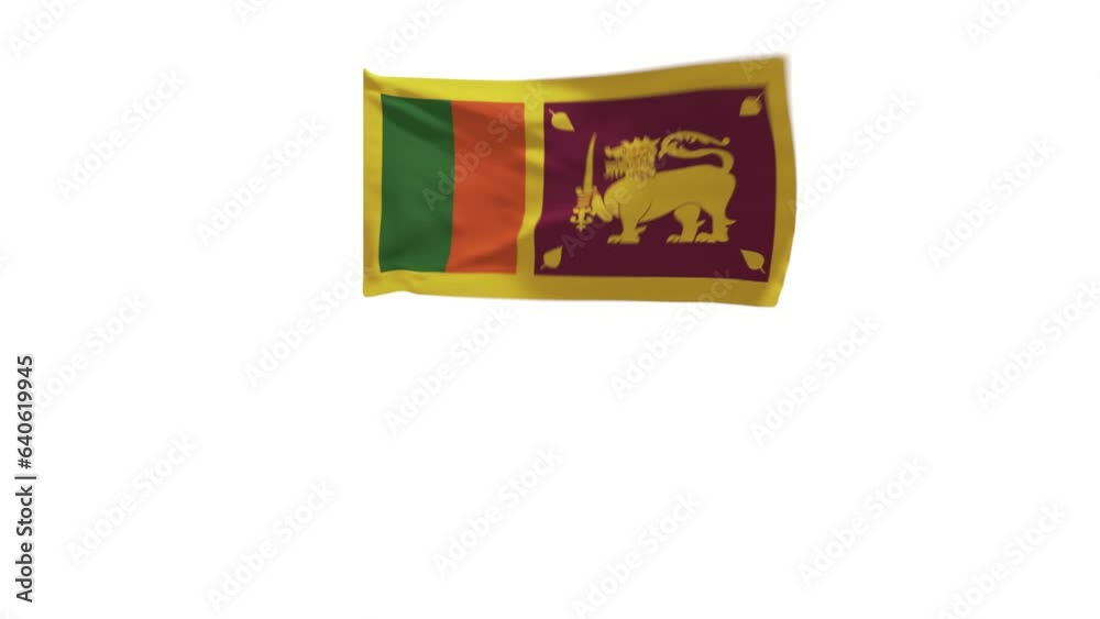 3D rendering of the flag of Sri Lanka waving in the wind. 3D rendering of the flag of Sri Lanka waving in the wind.