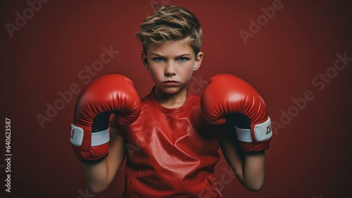 portrait of young boxer