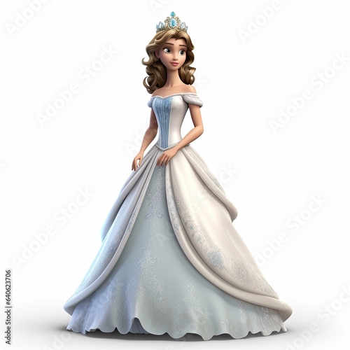 A princess on a white picture
