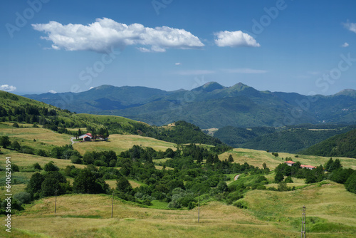 Mountain landscape along the road to Passo Cento Croci  Liguria