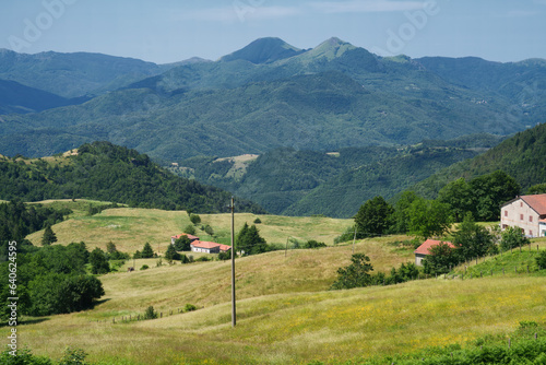 Mountain landscape along the road to Passo Cento Croci  Liguria