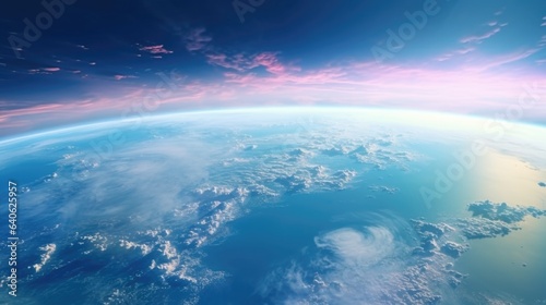 Beautiful view of the planet Earth from space. 3d illustration. 