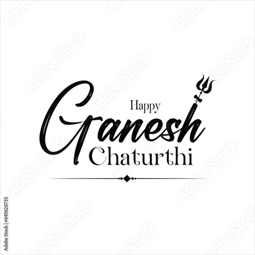 Indian Religious Festival Ganesh Chaturthi Template Design