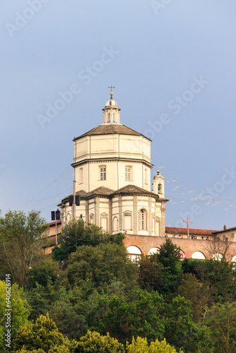 Cappuccini hill in Turin in sunny day after rain