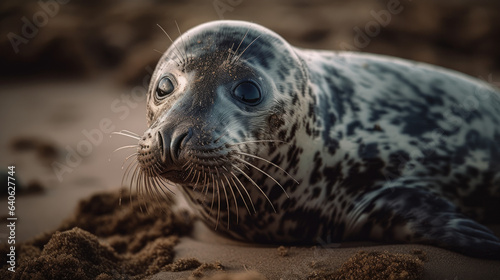 A young grey seal pup that's a total show-off, one with something of an outgoing personality, and who just seems to play to the camera.
