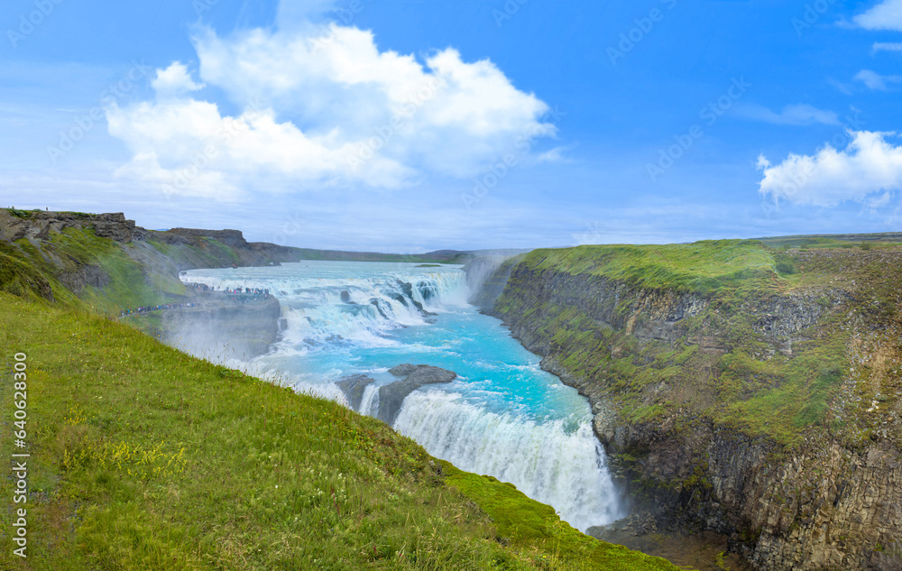 Reykjavik, tour to scenic Gullfoss Falls, a part of Iceland Golden Circle travel destination. Reykjavik, tour to scenic Gullfoss Falls, a part of Iceland Golden Circle travel destination.