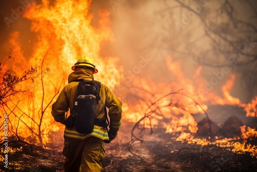 fire fighters trying to put out blaze in wild fires