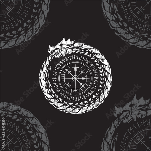 White viking dragon symbol